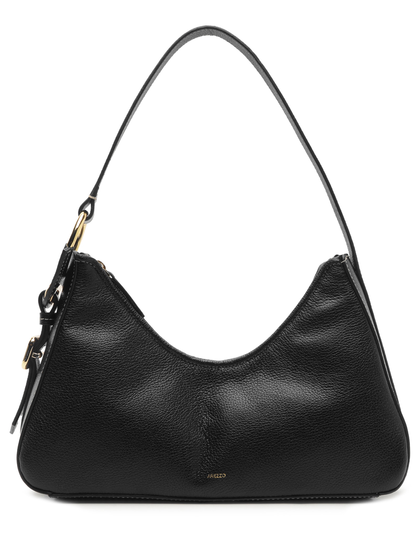 Bolsa Feminina Shoulder Couro Média Metais Preto Arezzo + Lenny Niemeyer