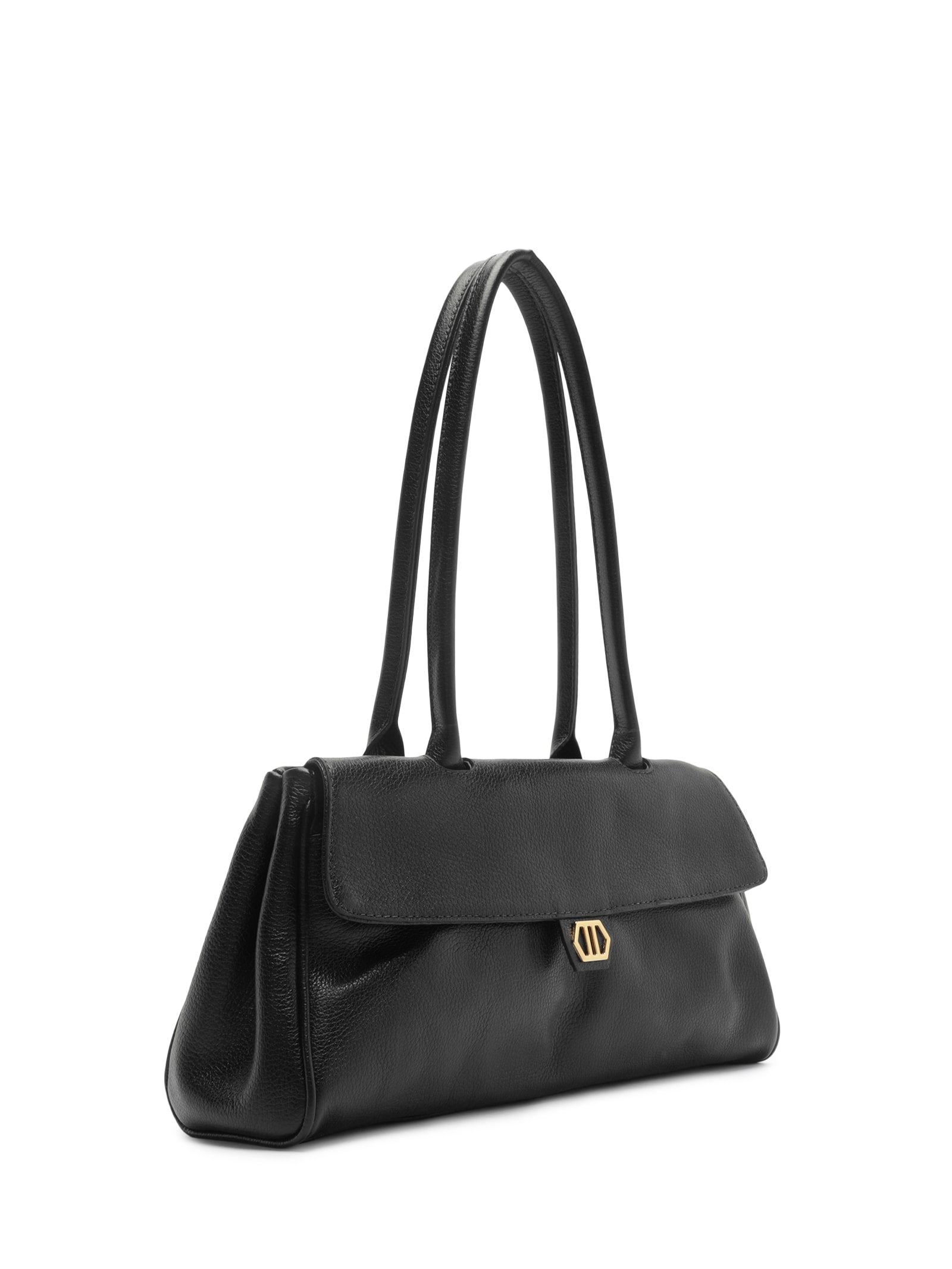 Bolsa Feminina Shoulder Couro Média Preto Arezzo
