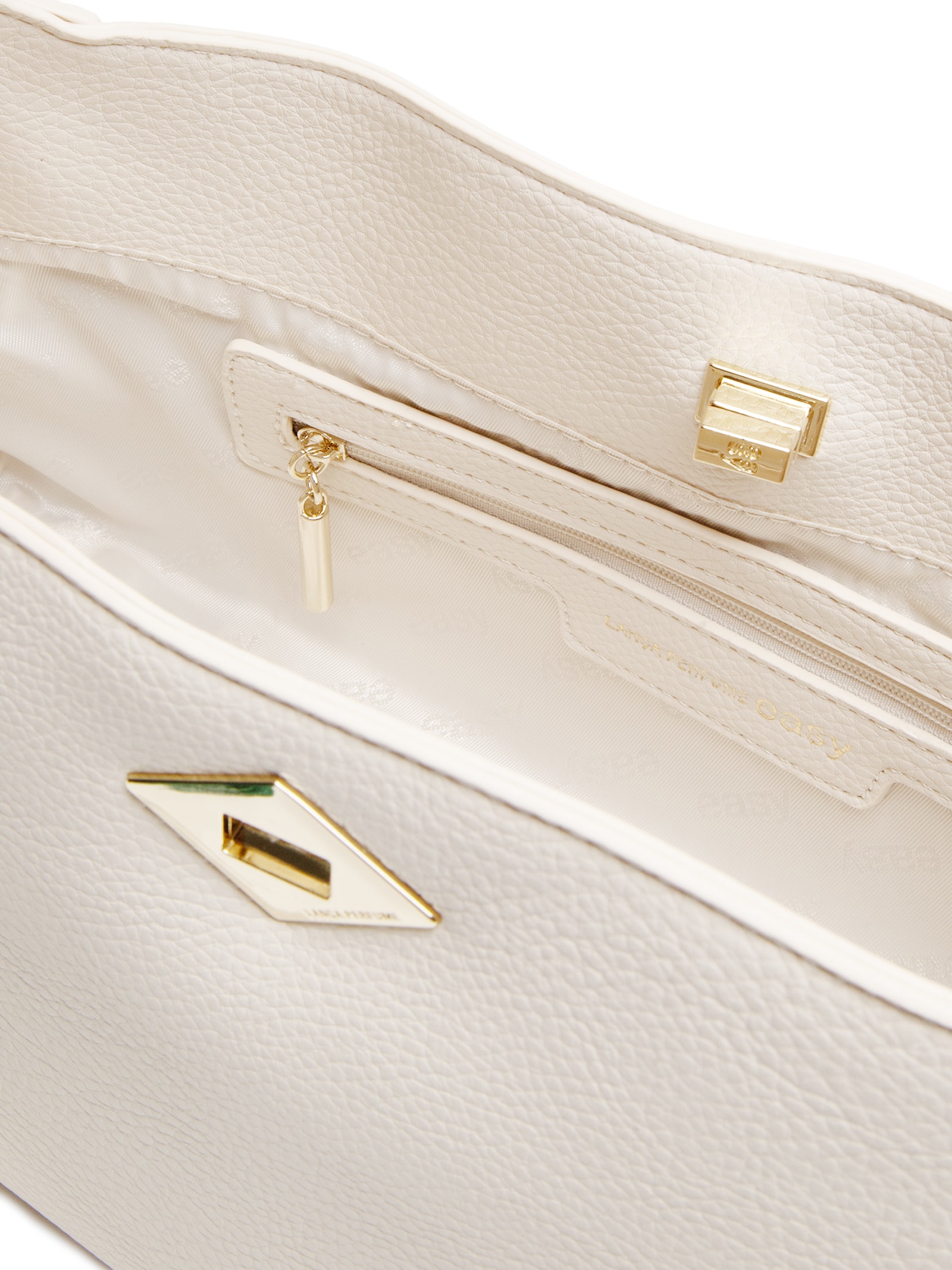 Bolsa Feminina Shoulder Fecho Easy Branco Lança Perfume