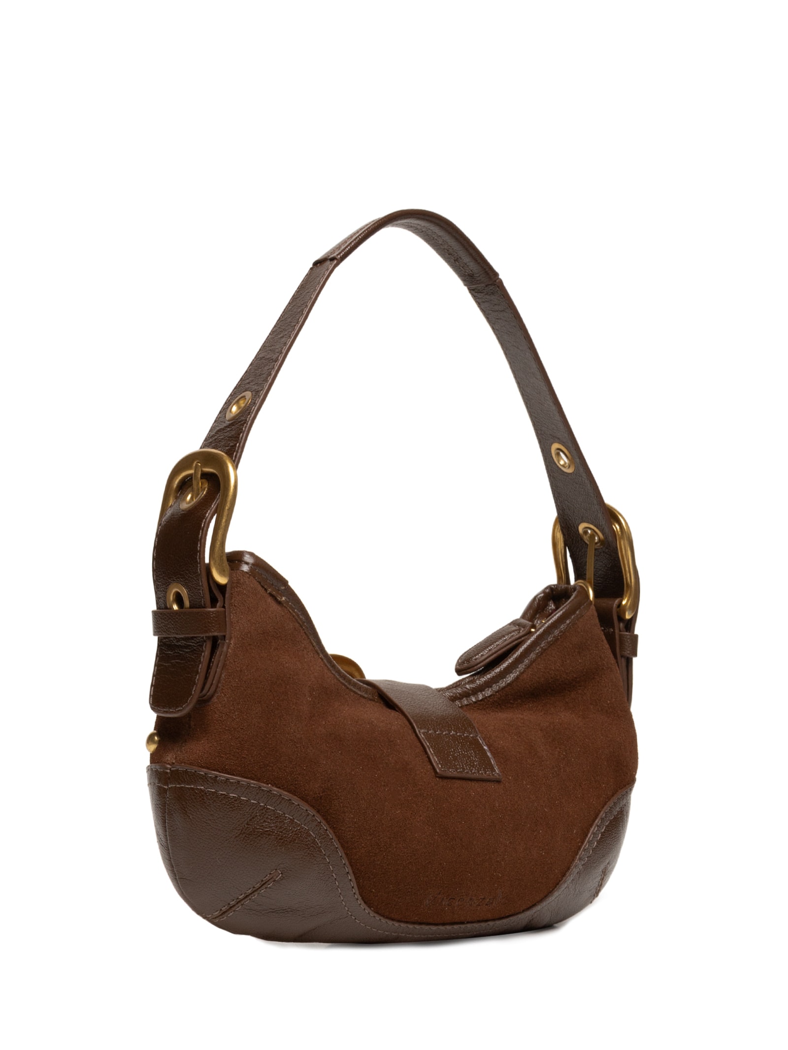 Bolsa Feminina Shoulder Jamie Média Camurça Marrom Vicenza
