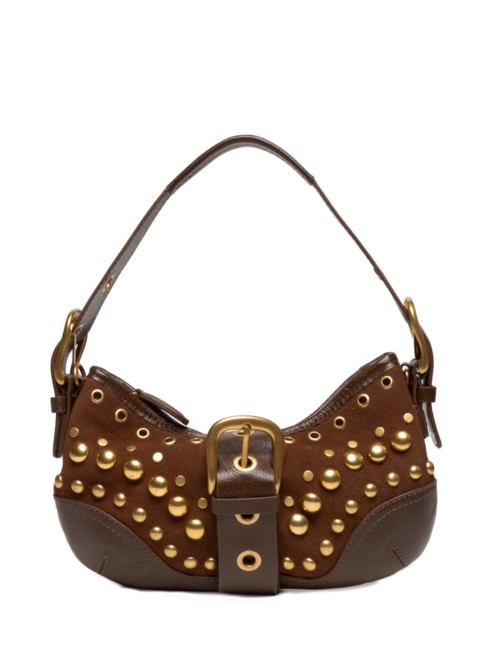 Bolsa Feminina Shoulder Jamie Média Camurça Marrom Vicenza