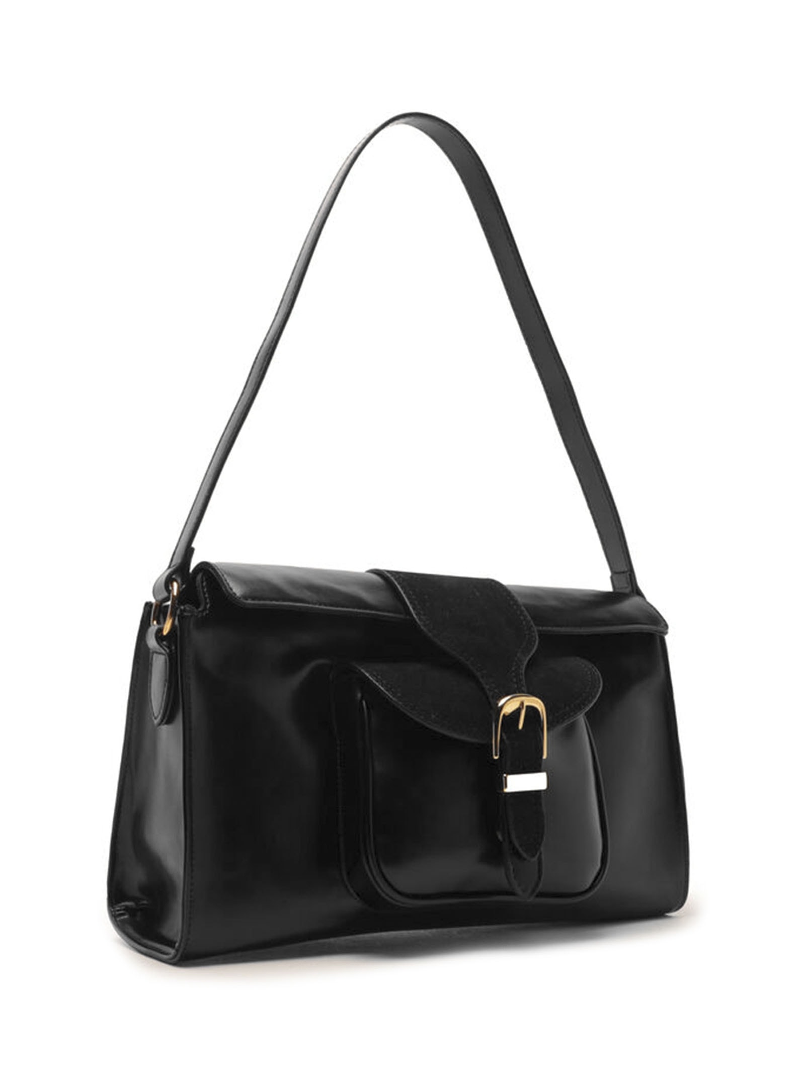 Bolsa Feminina Shoulder Média Bolso Camurça Preto Arezzo