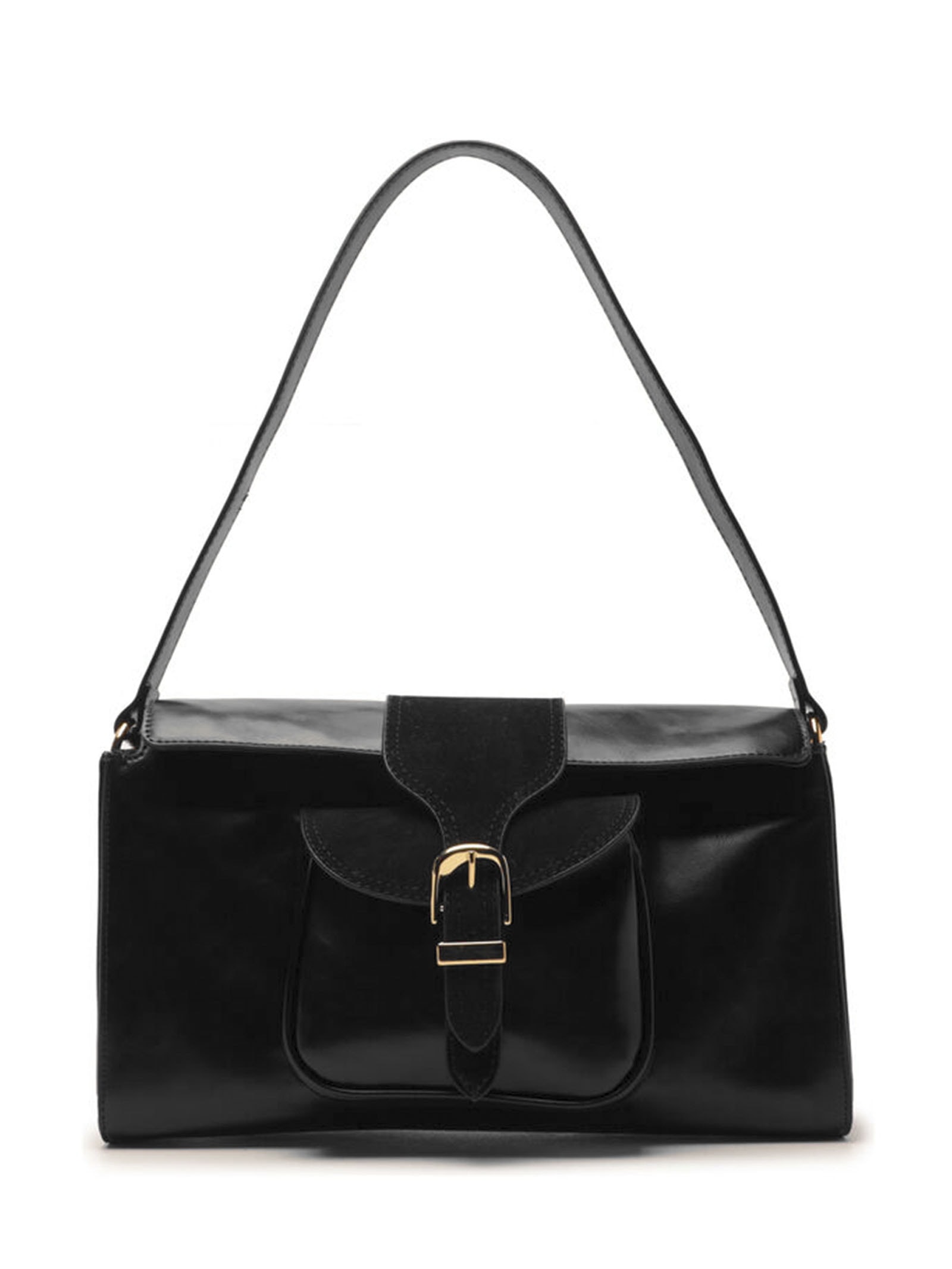 Bolsa Feminina Shoulder Média Bolso Camurça Preto Arezzo
