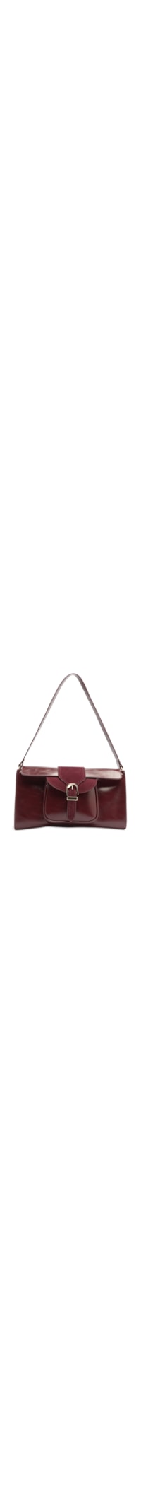 Bolsa Feminina Shoulder Média Bolso Camurça - Vermelho