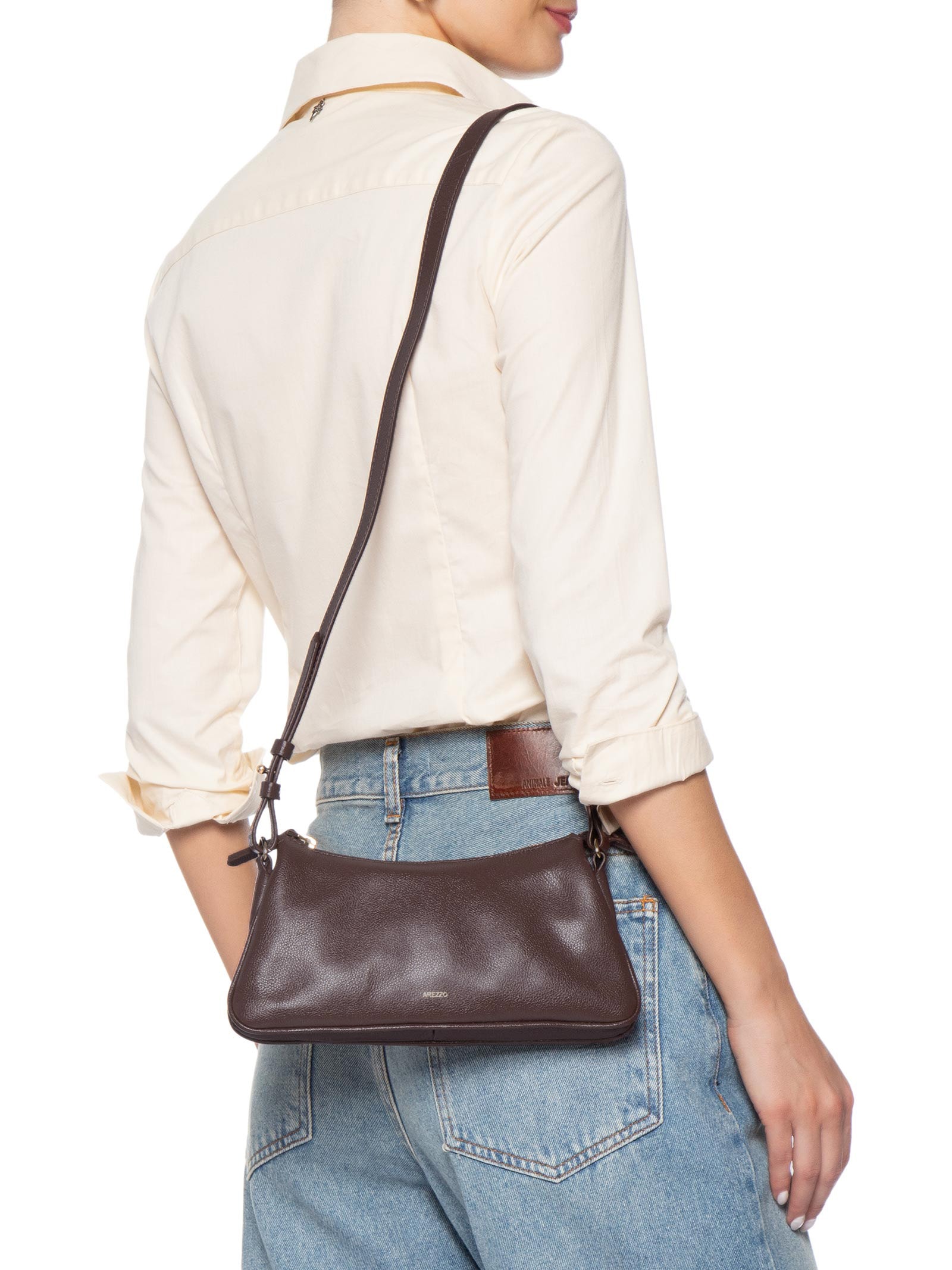 Bolsa Feminina Shoulder Pequena Marrom Arezzo