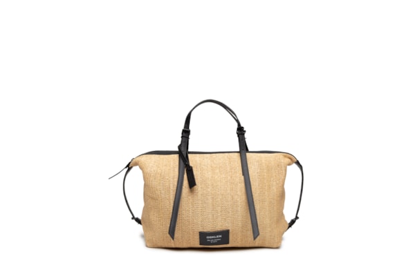 Bolsa Feminina Shoulder Ráfia - Bege