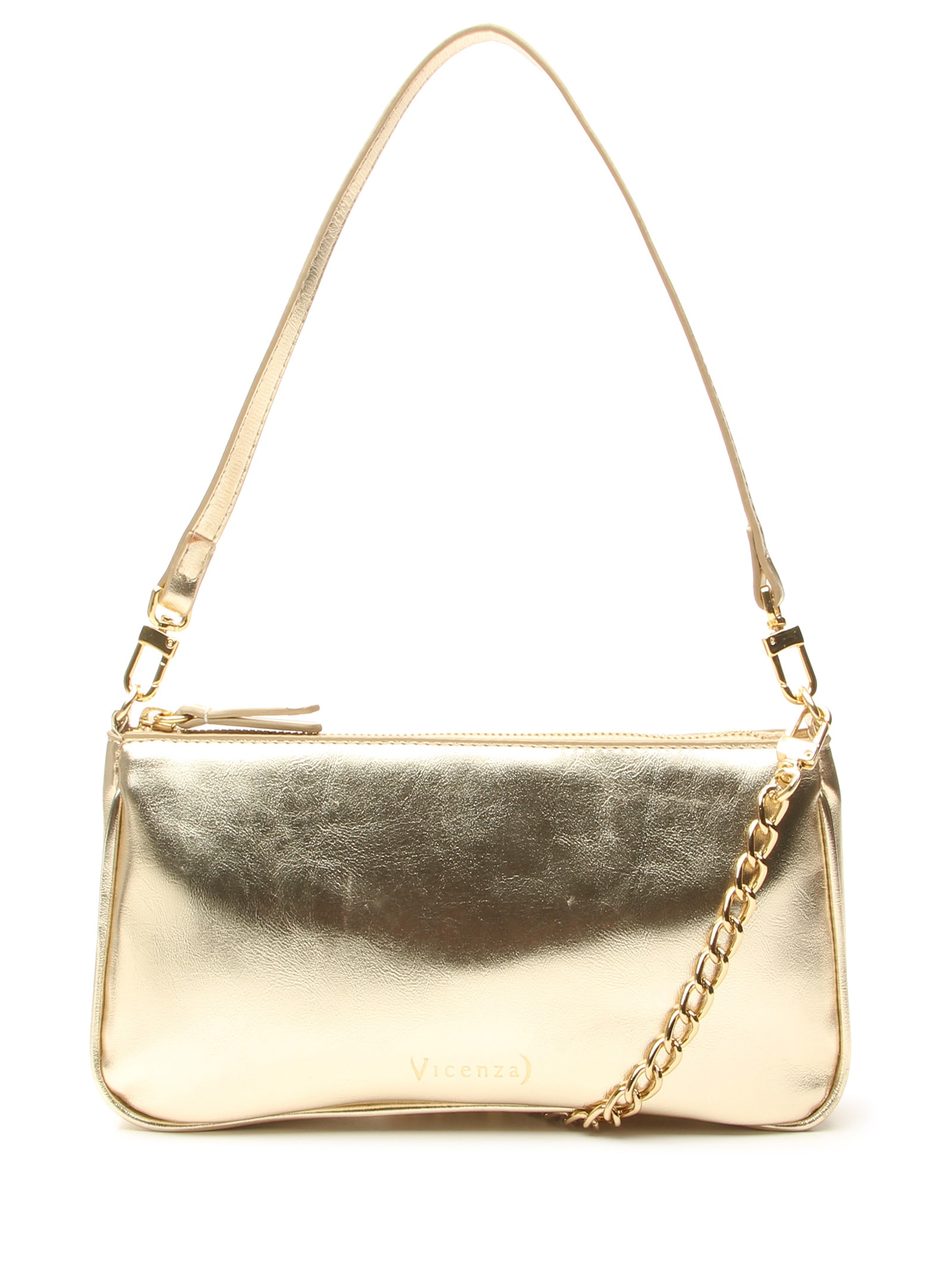 Bolsa Feminina Sintética Napa Iron Other Dourado Vicenza