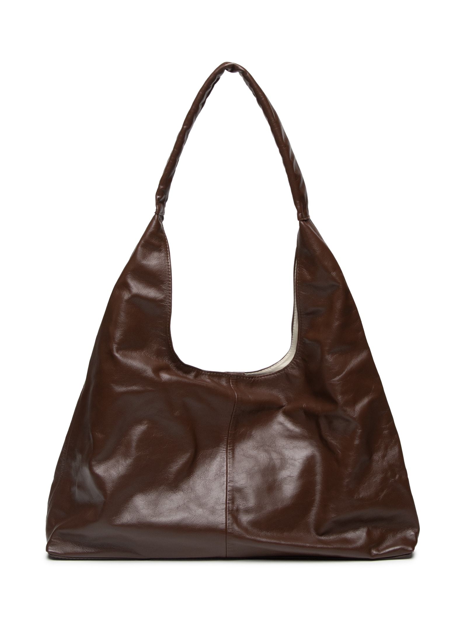 Bolsa Feminina Slouchy Bag Em Couro Marrom Market 33