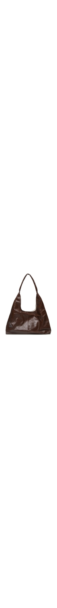 Bolsa Feminina Slouchy Bag Em Couro - Marrom