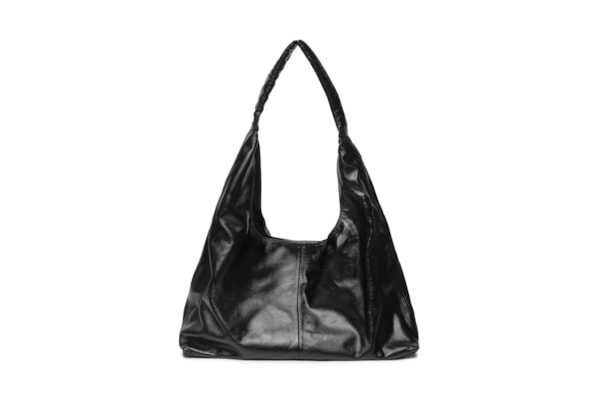 Bolsa Feminina Slouchy Bag Em Couro - Preto