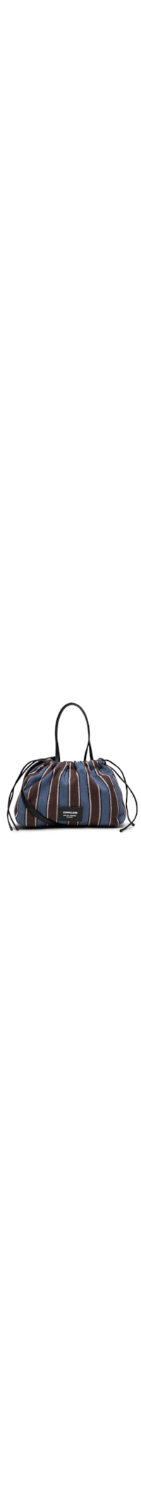 Bolsa Feminina Small Lona Listras - Azul