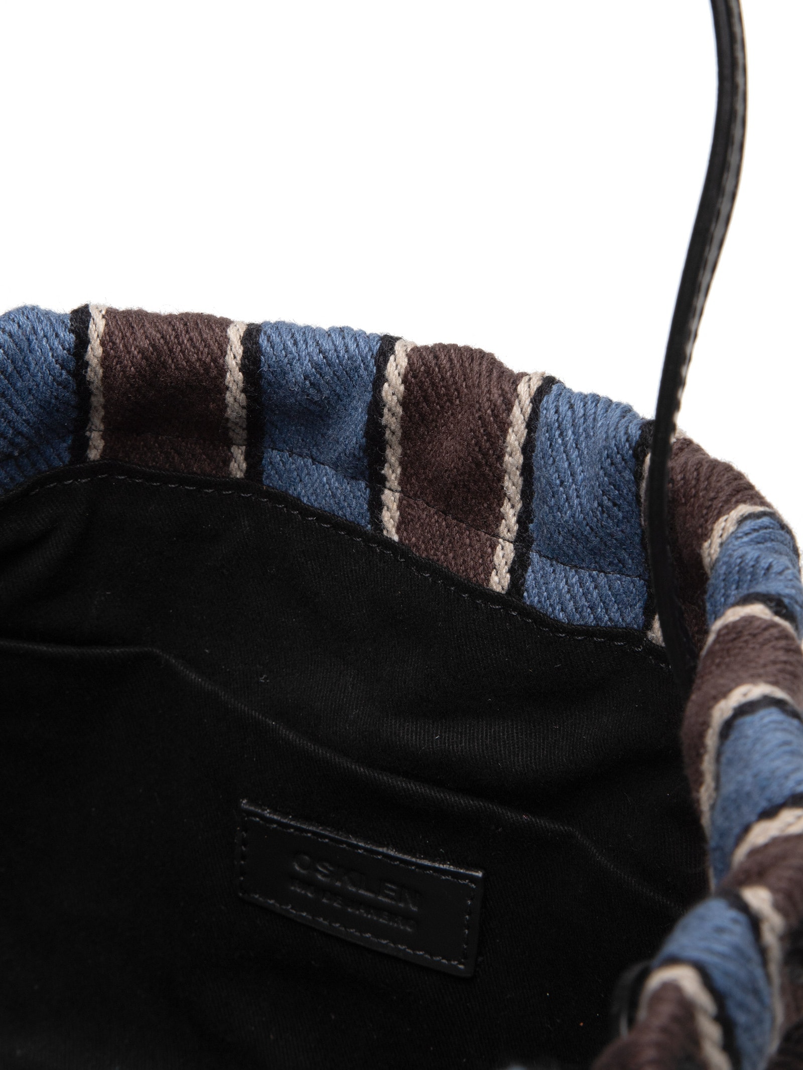 Bolsa Feminina Small Lona Listras Azul Osklen