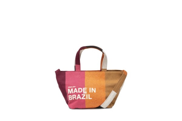 Bolsa Feminina Small Stripes Color - Marrom