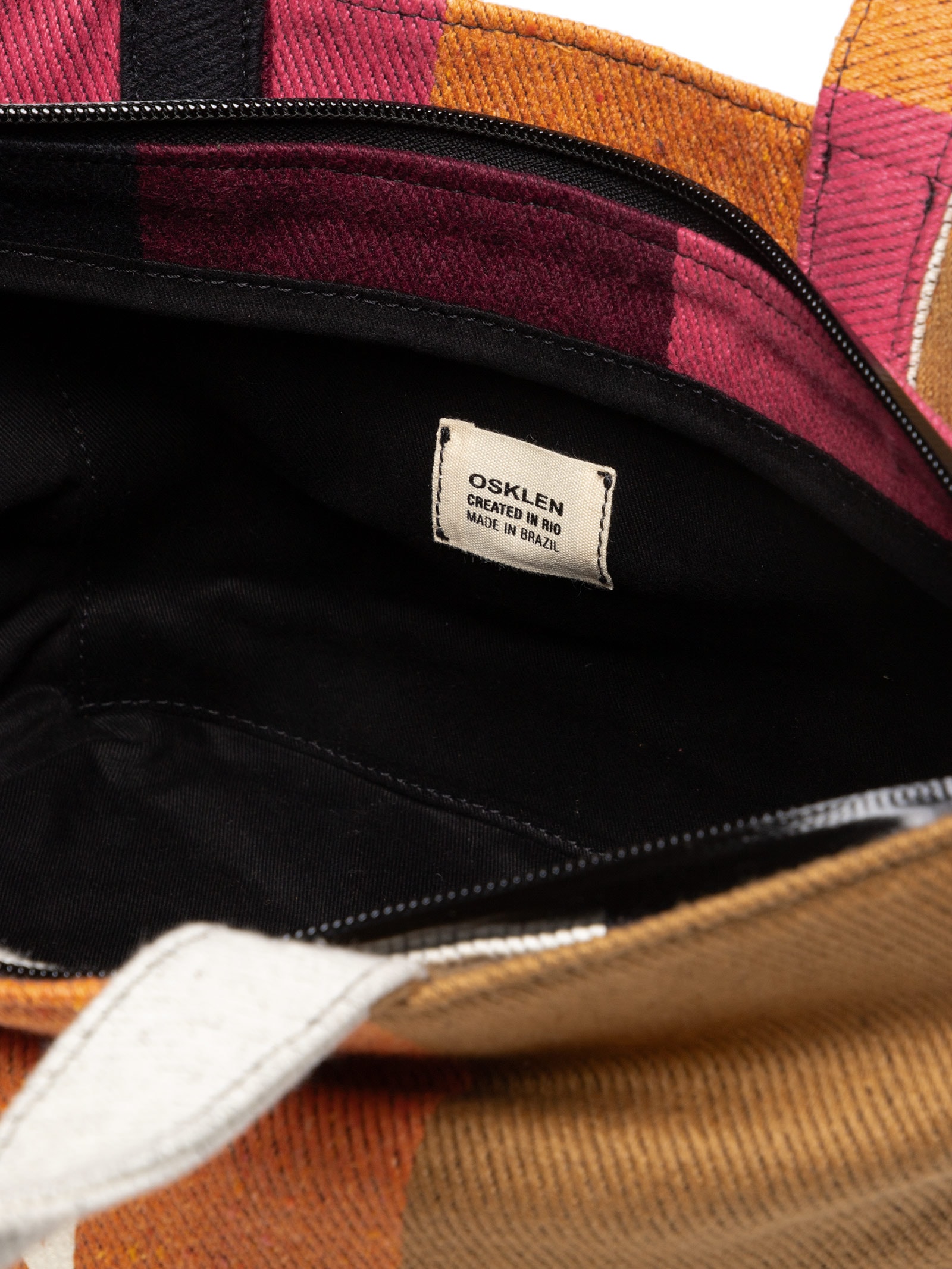 Bolsa Feminina Small Stripes Color Marrom Osklen