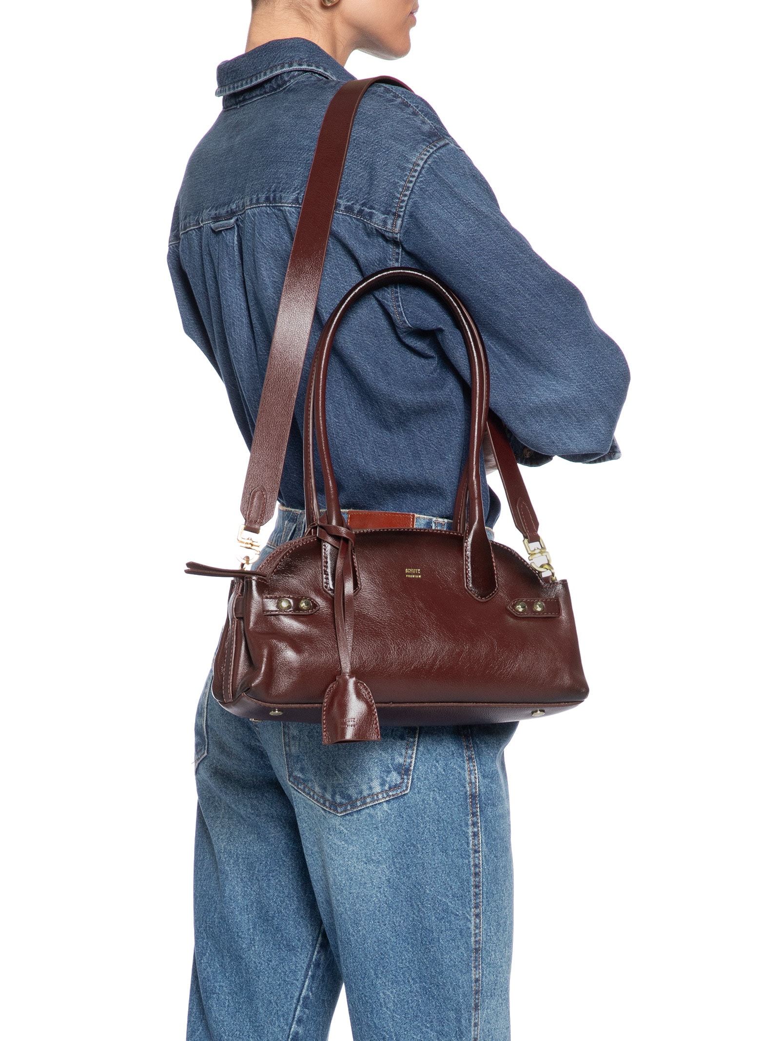 Bolsa Feminina Soft Calf Marrom Schutz