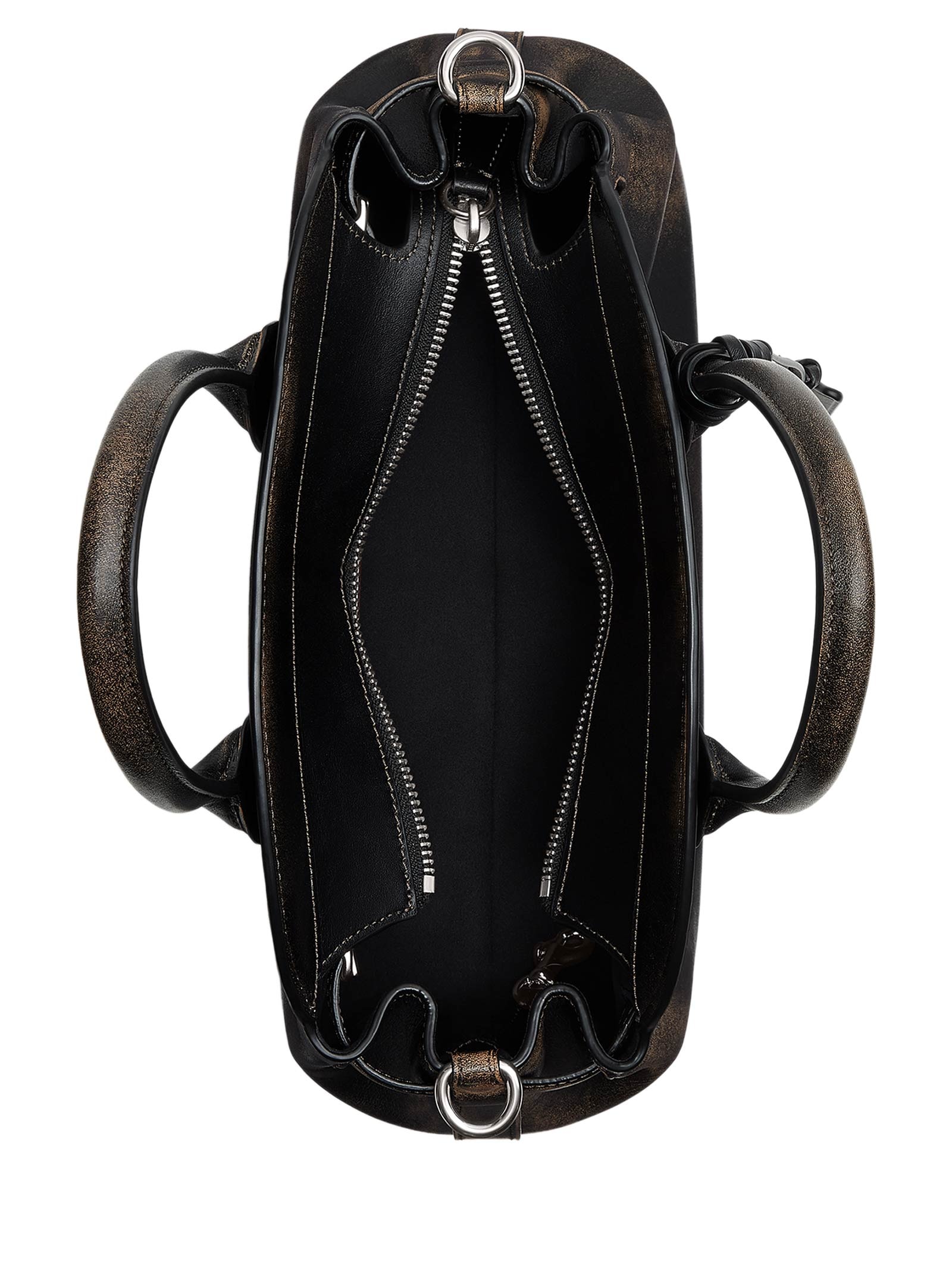 Bolsa Feminina Soft Empire Carryall 28 Loved Leather Preto Coach