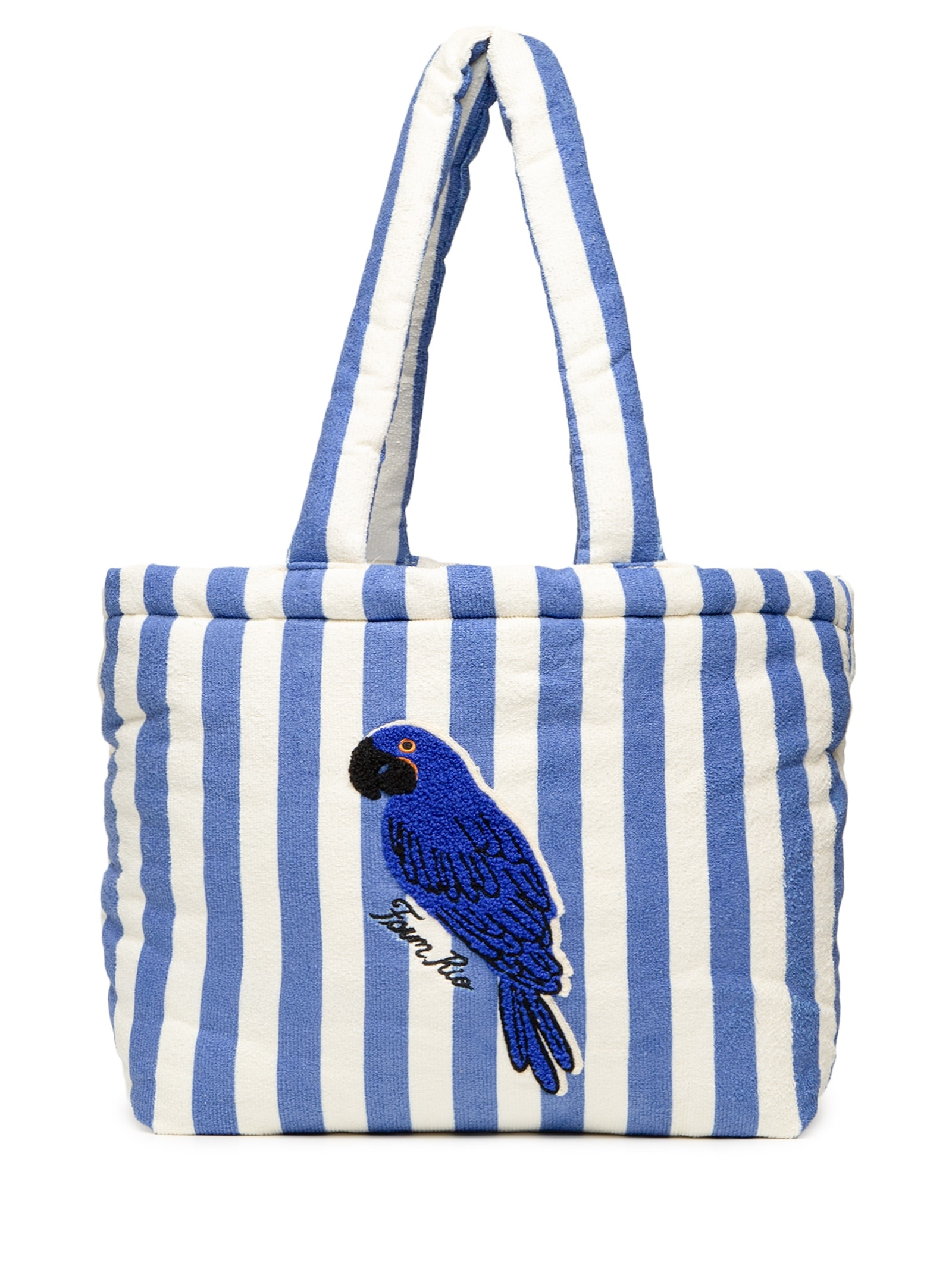 Bolsa Feminina Solzão Arara Listrado Azul Farm Etc