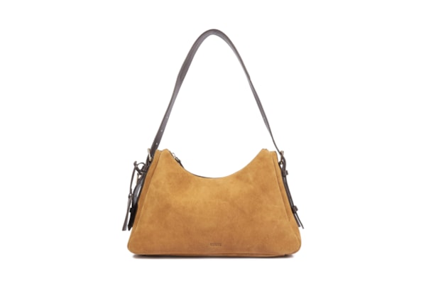 Bolsa Feminina Suede Média - Marrom