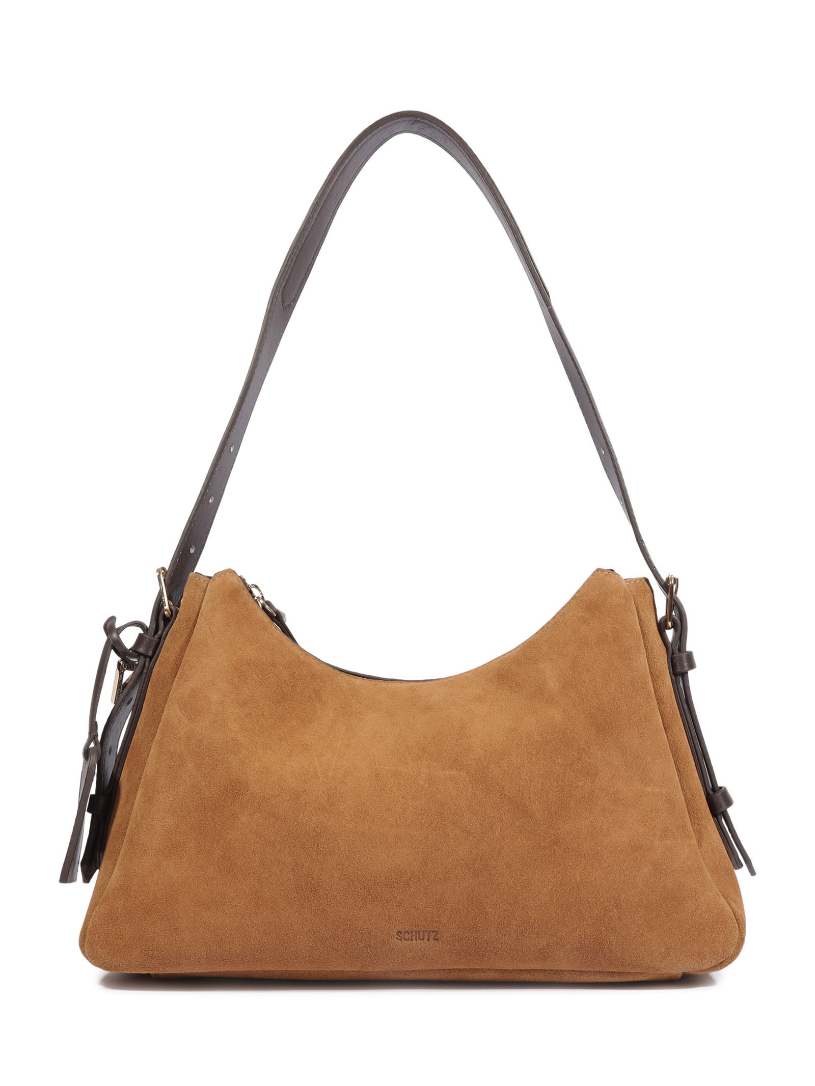 Bolsa Feminina Suede Média Marrom Schutz
