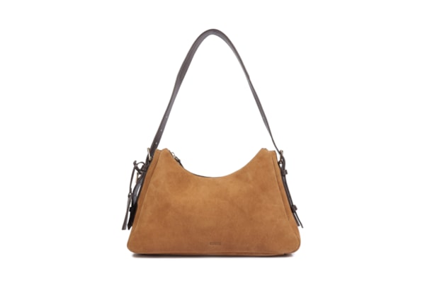 Bolsa Feminina Suede Média - Marrom
