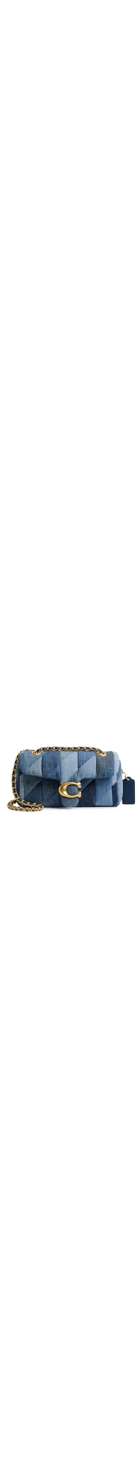 Bolsa Feminina Tabby Shoulder 20 With Patchwork Quilting - Azul