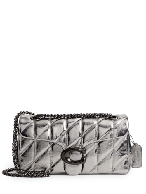 Bolsa Feminina Tabby Shoulder 26 With Quilting – Prata