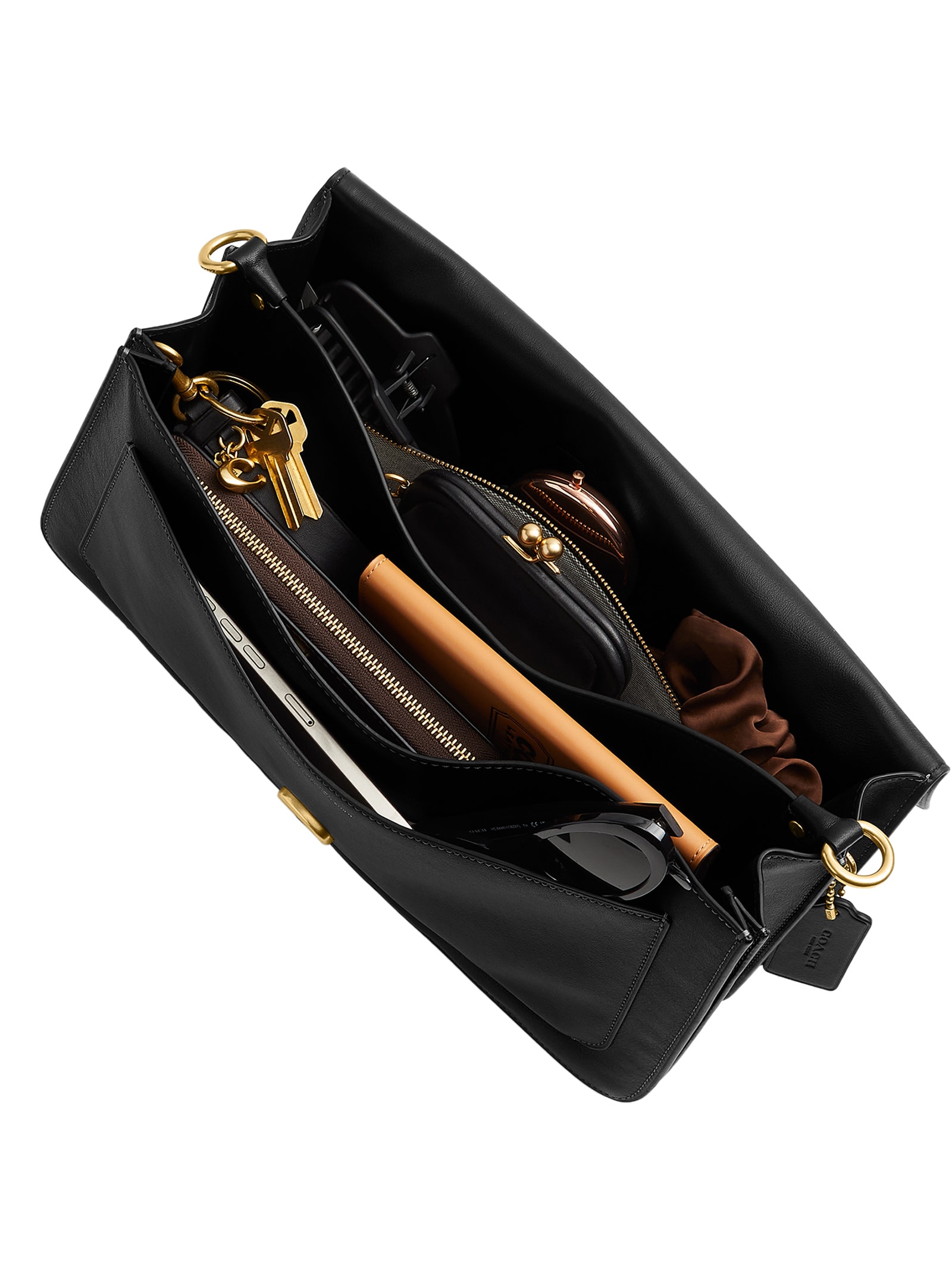 Bolsa Feminina Tabby Shoulder 36 Quilting Preto Coach
