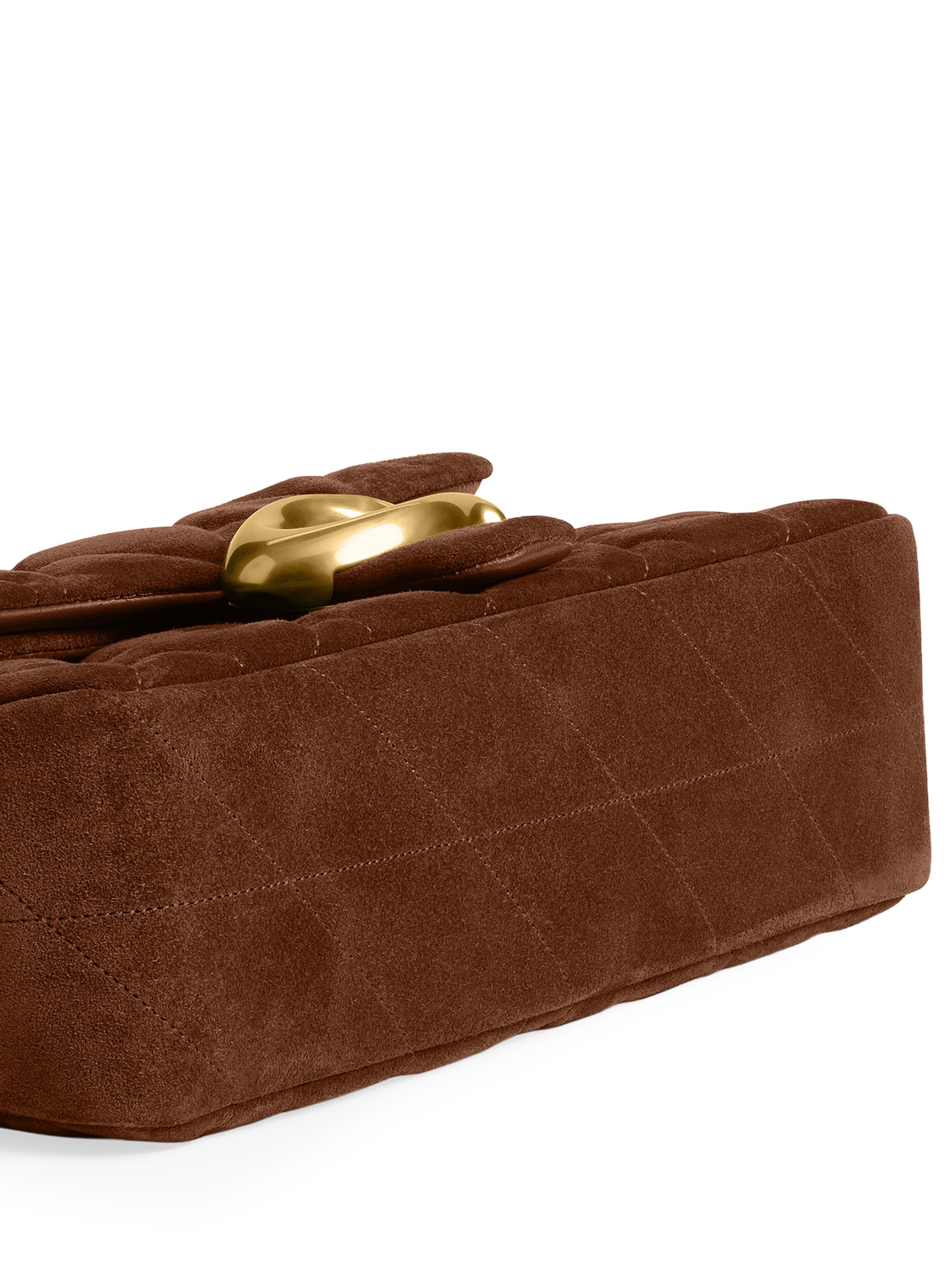 Bolsa Feminina Tabby Shoulder With Quilting Suede 26 Marrom Coach