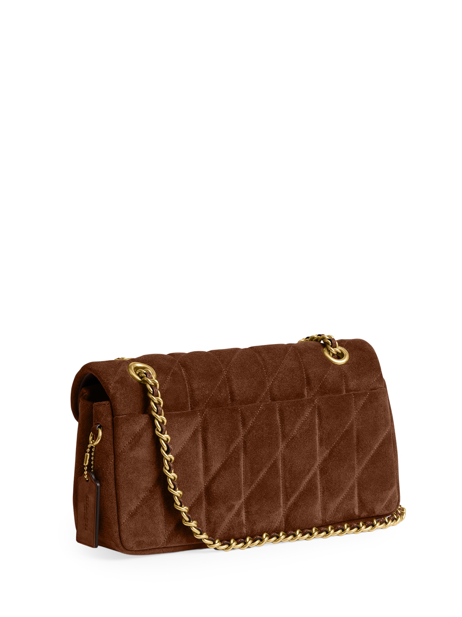 Bolsa Feminina Tabby Shoulder With Quilting Suede 26 – Marrom Coach