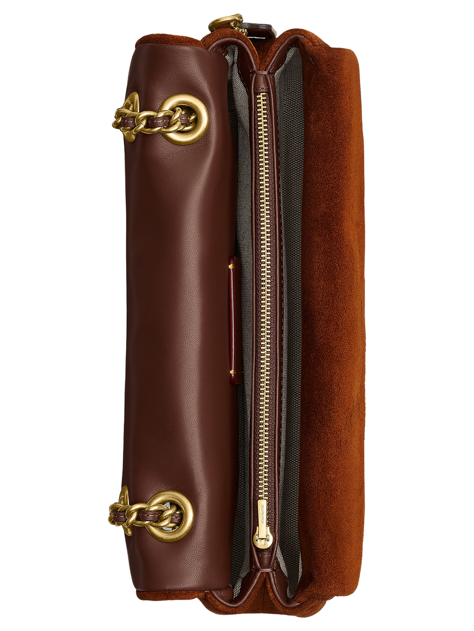 Bolsa Feminina Tabby Shoulder With Quilting Suede 26 – Marrom Coach