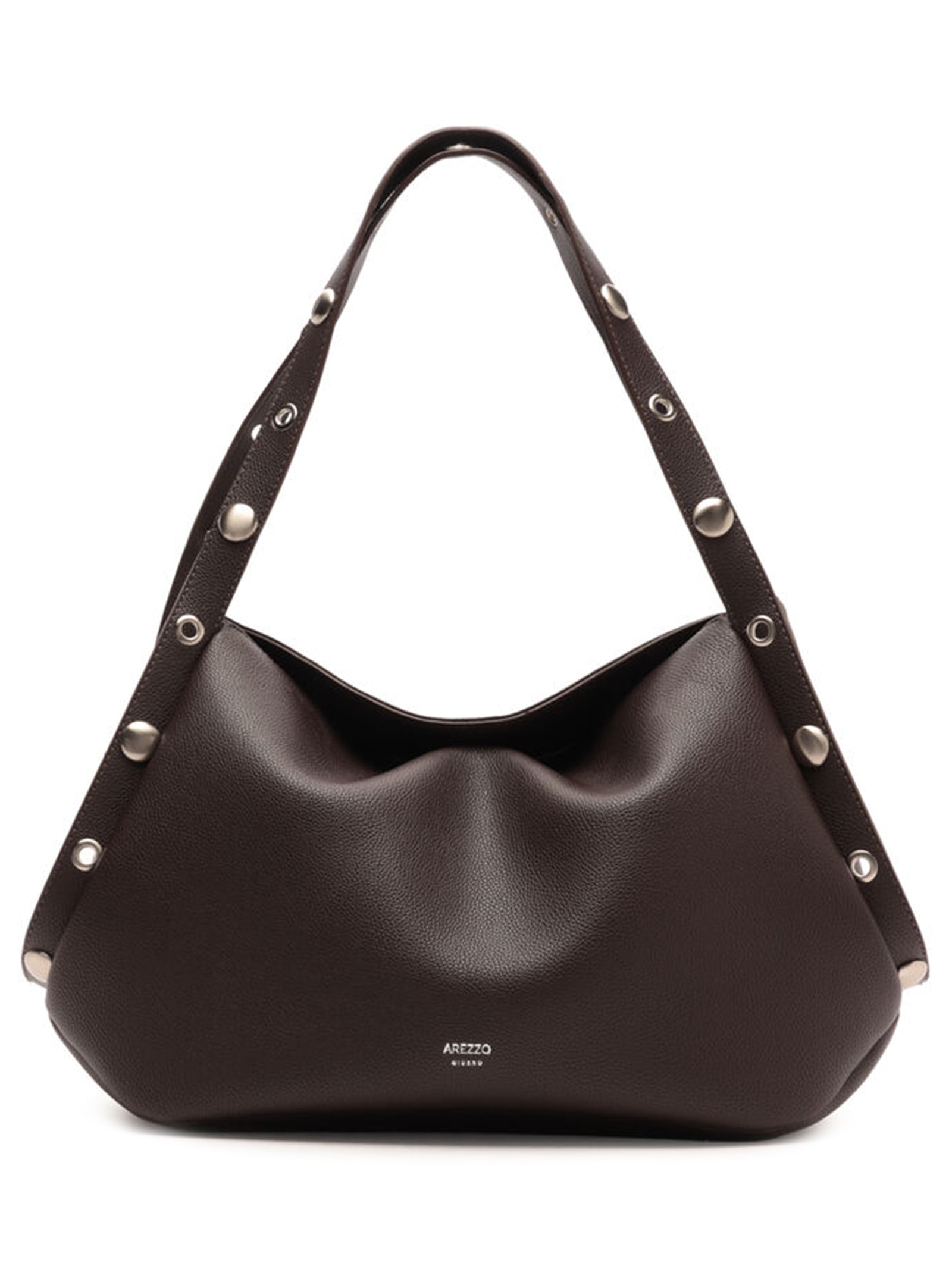 Bolsa Feminina Tachas Metálicas Marrom Arezzo