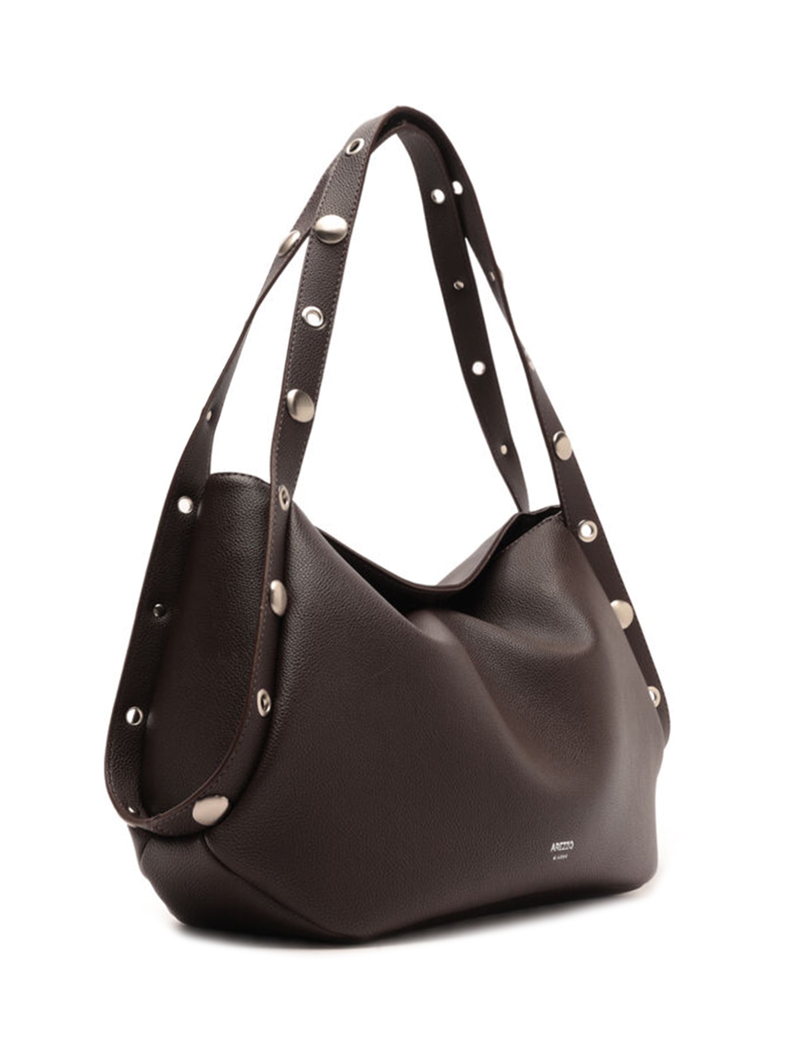 Bolsa Feminina Tachas Metálicas Marrom Arezzo