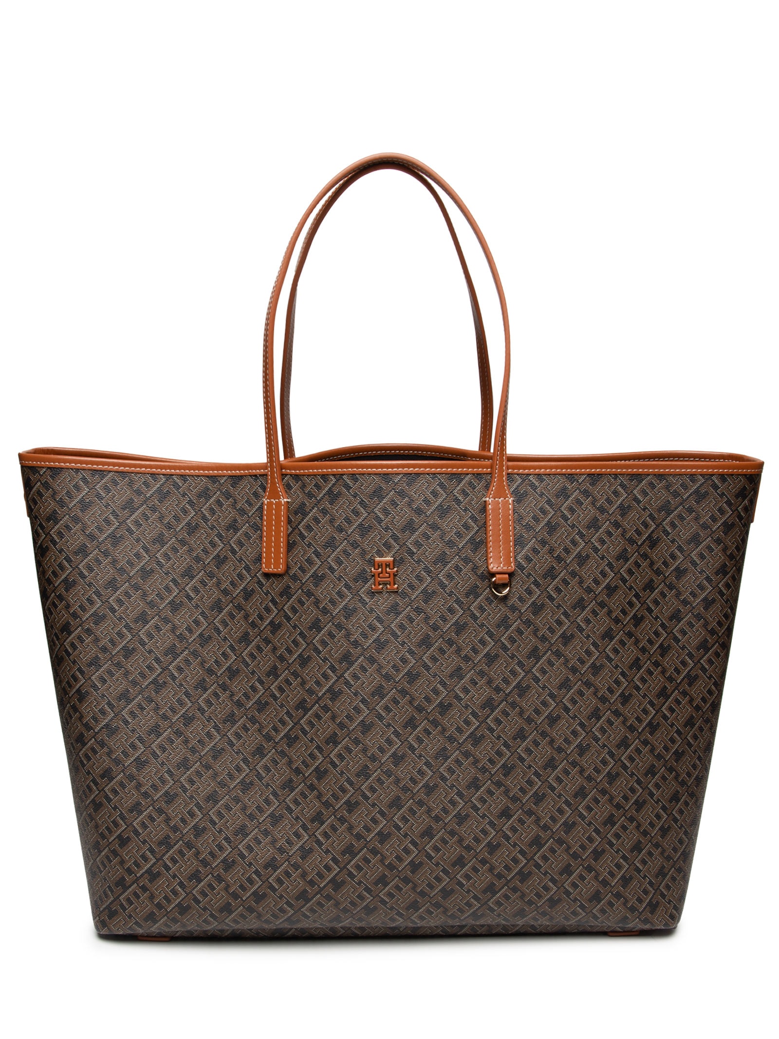 Bolsa Feminina Th Monoplay Maxi Tote Marrom Tommy Hilfiger