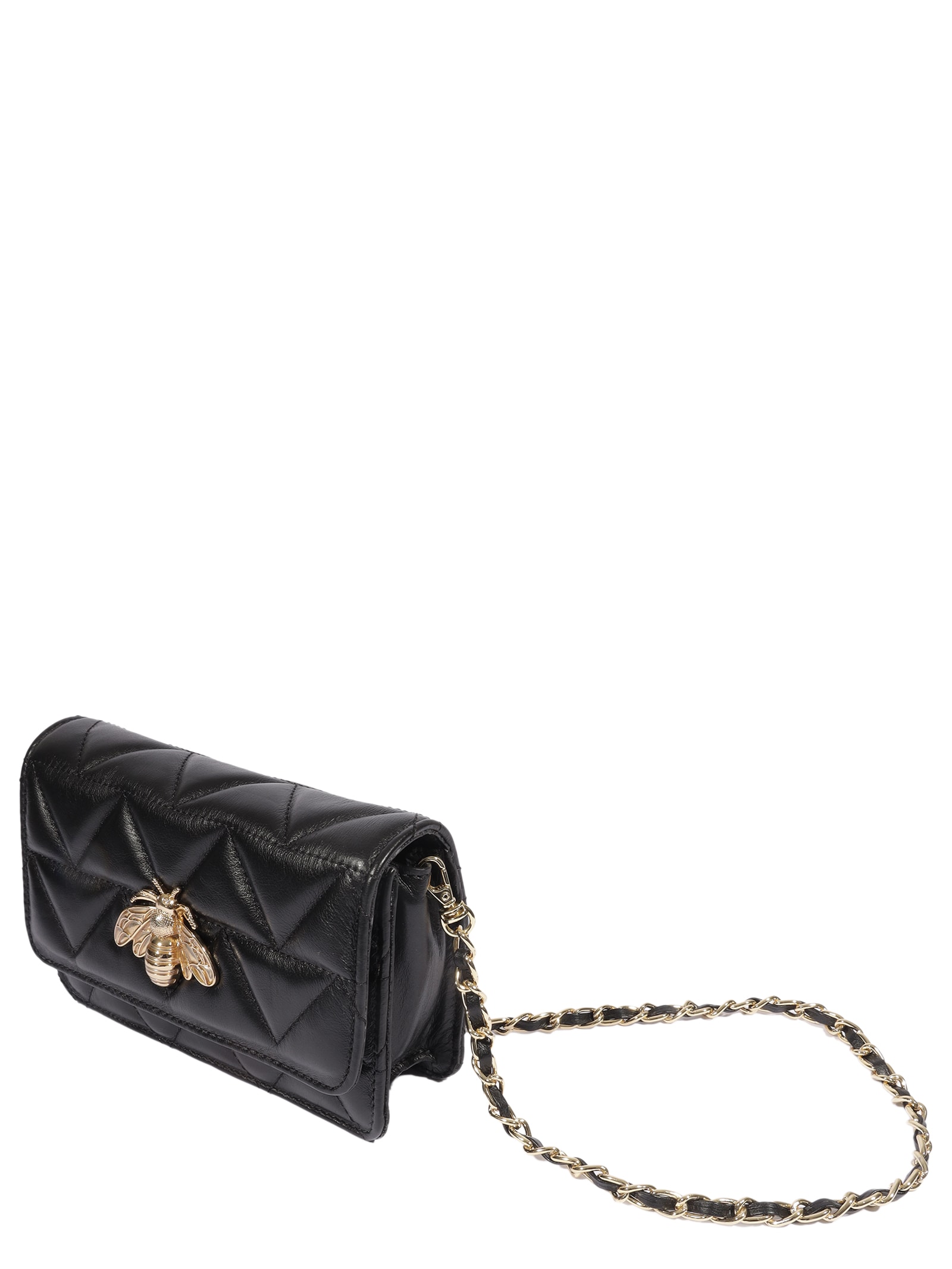 Bolsa Feminina Tiracolo 4Grls Believe Pequena Couro Preto Schutz