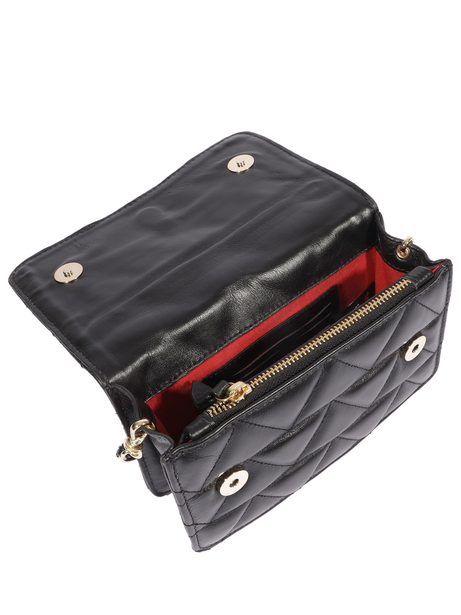 Bolsa Feminina Tiracolo 4Grls Believe Pequena Couro Preto Schutz
