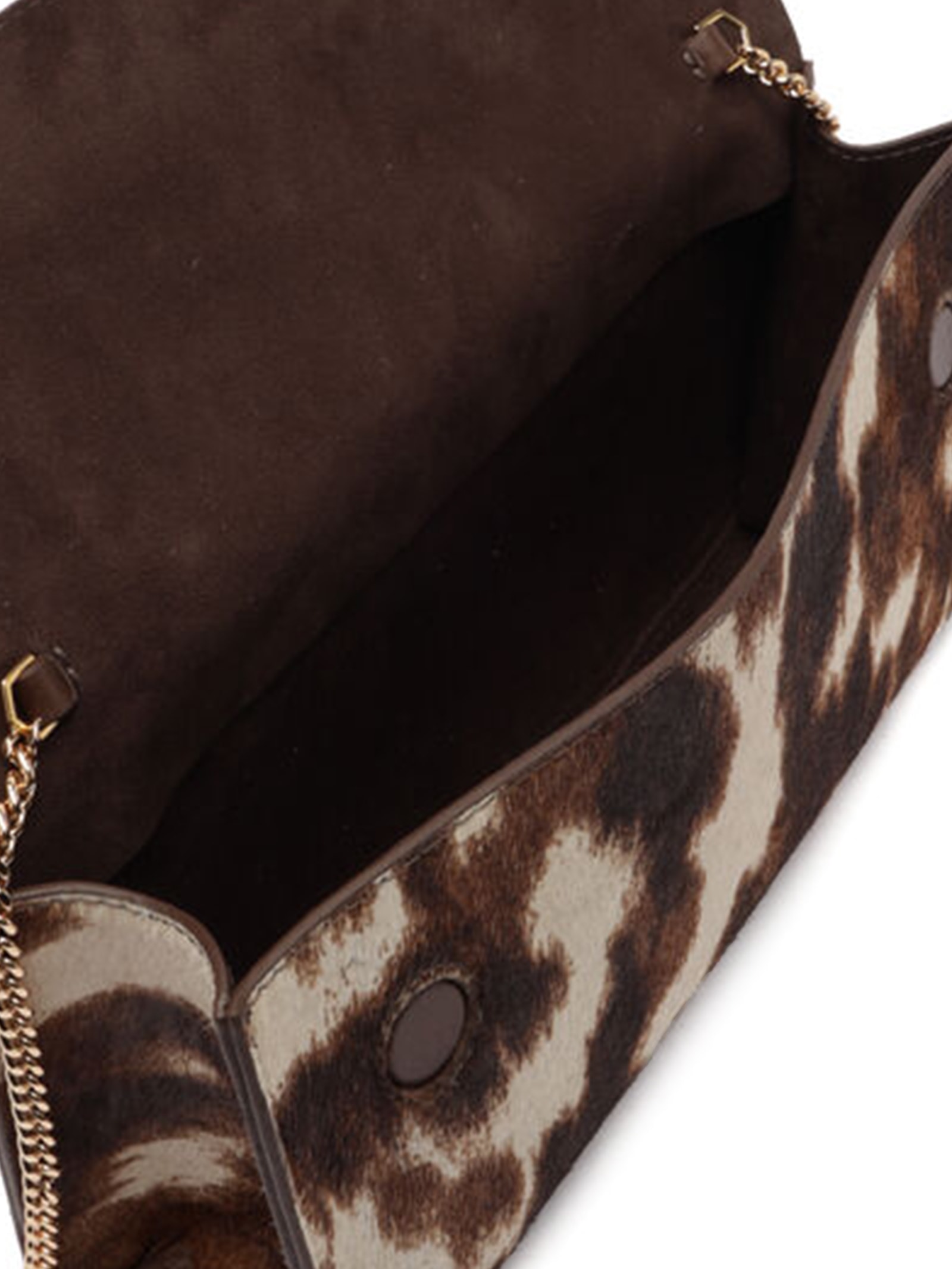 Bolsa Feminina Tiracolo Acamurçada Grande Corrente Animal Print Arezzo