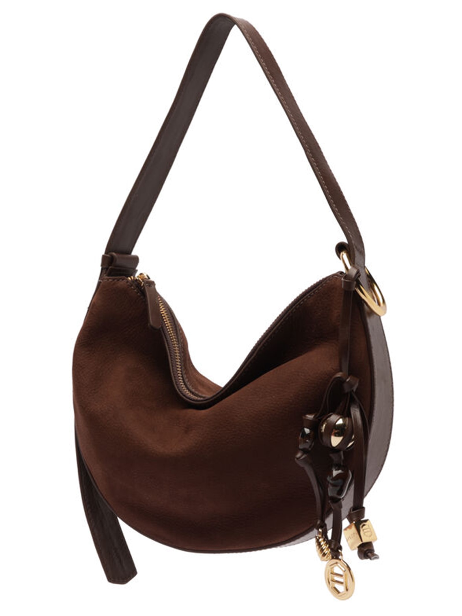 Bolsa Feminina Tiracolo Acamurçada Média Bag Charm Marrom Arezzo