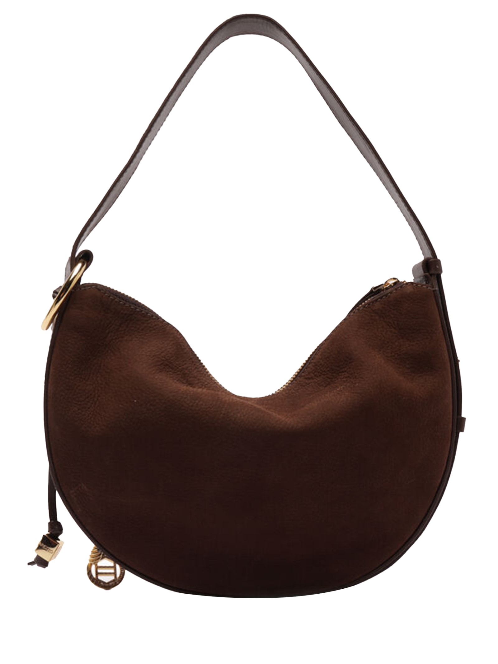 Bolsa Feminina Tiracolo Acamurçada Média Bag Charm Marrom Arezzo