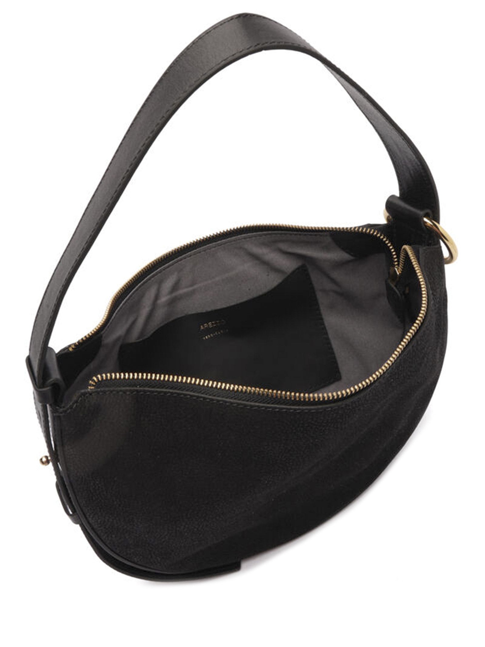 Bolsa Feminina Tiracolo Acamurçada Média Bag Charm Preto Arezzo