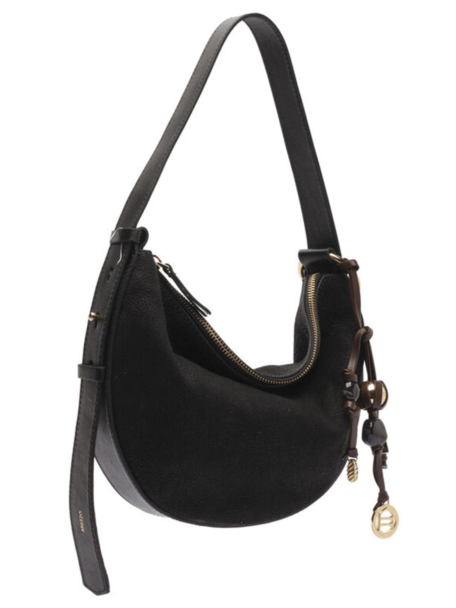 Bolsa Feminina Tiracolo Acamurçada Média Bag Charm Preto Arezzo