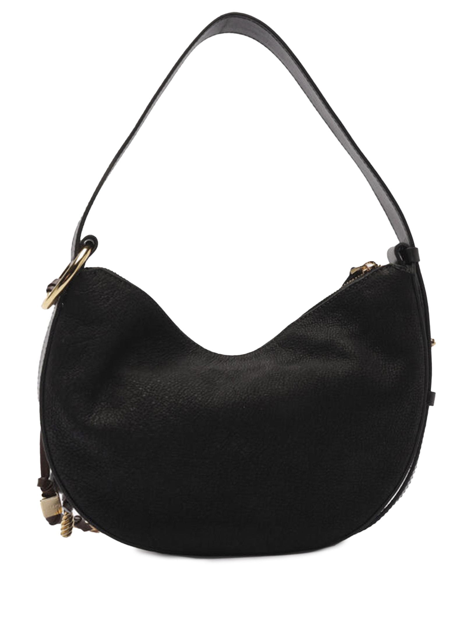Bolsa Feminina Tiracolo Acamurçada Média Bag Charm Preto Arezzo