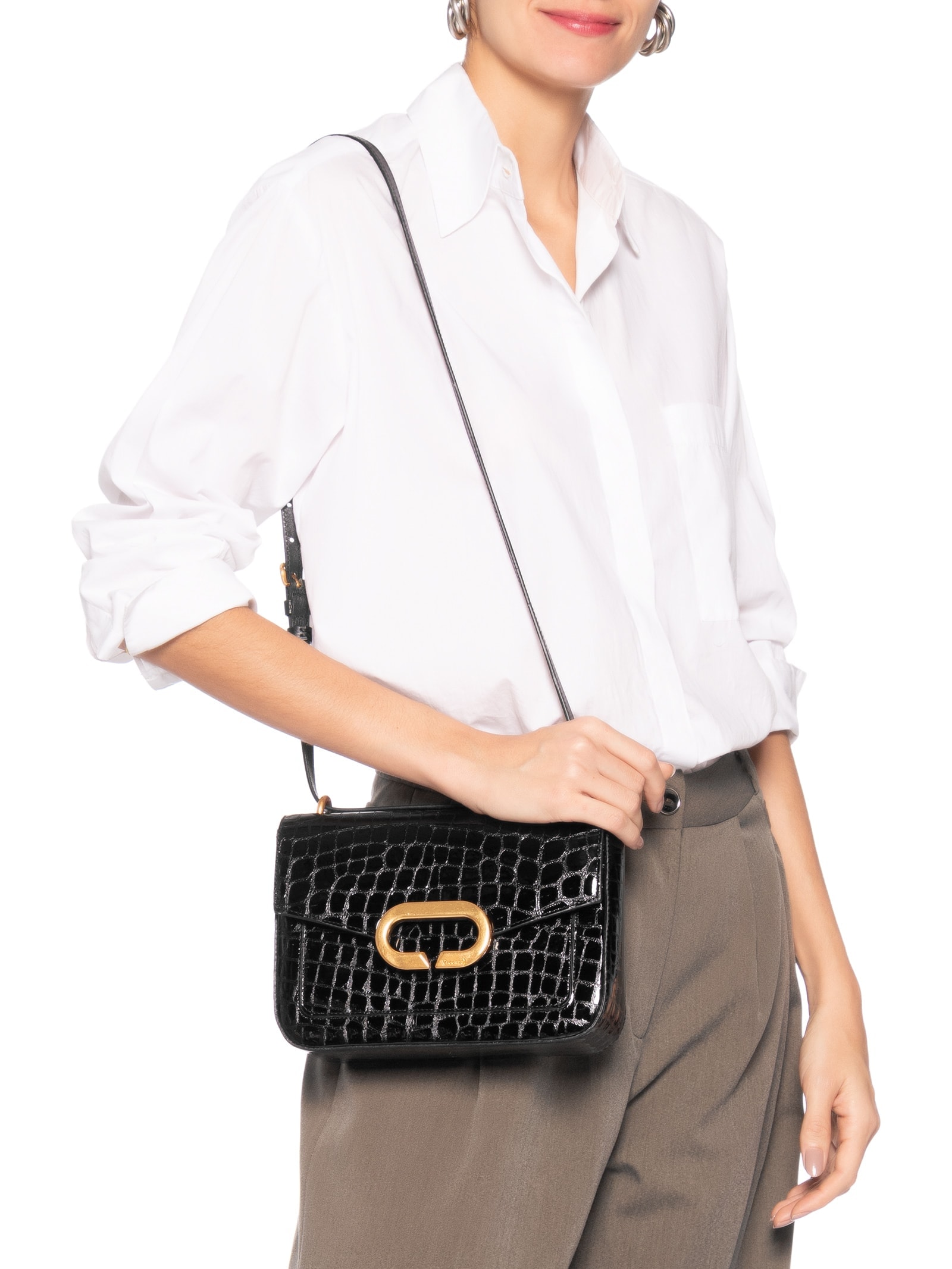 Bolsa Feminina Tiracolo Beatriz Média Preto Vicenza