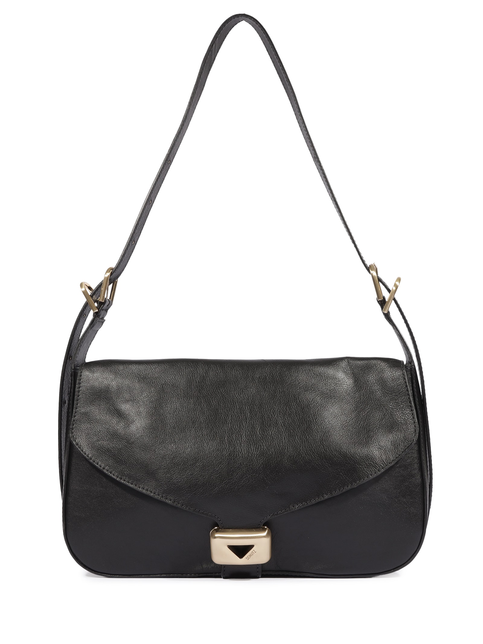 Bolsa Feminina Tiracolo Broken Leather Preto Schutz
