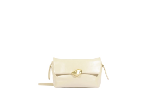 Bolsa Feminina Tiracolo Bubble Couro - Branco
