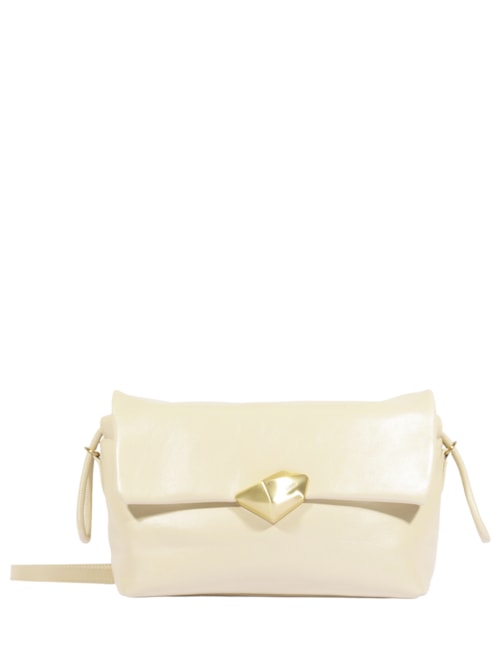 Bolsa Feminina Tiracolo Bubble Couro – Branco