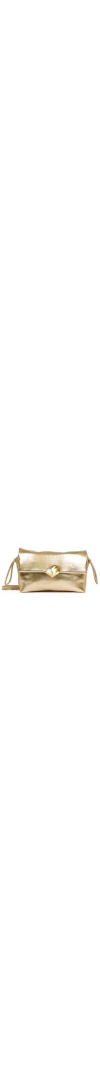 Bolsa Feminina Tiracolo Bubble Couro - Dourado