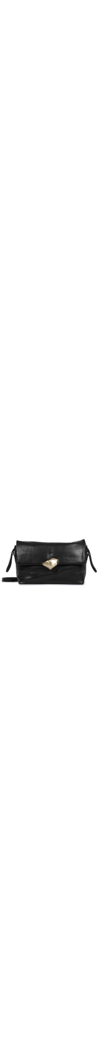 Bolsa Feminina Tiracolo Bubble Couro - Preto