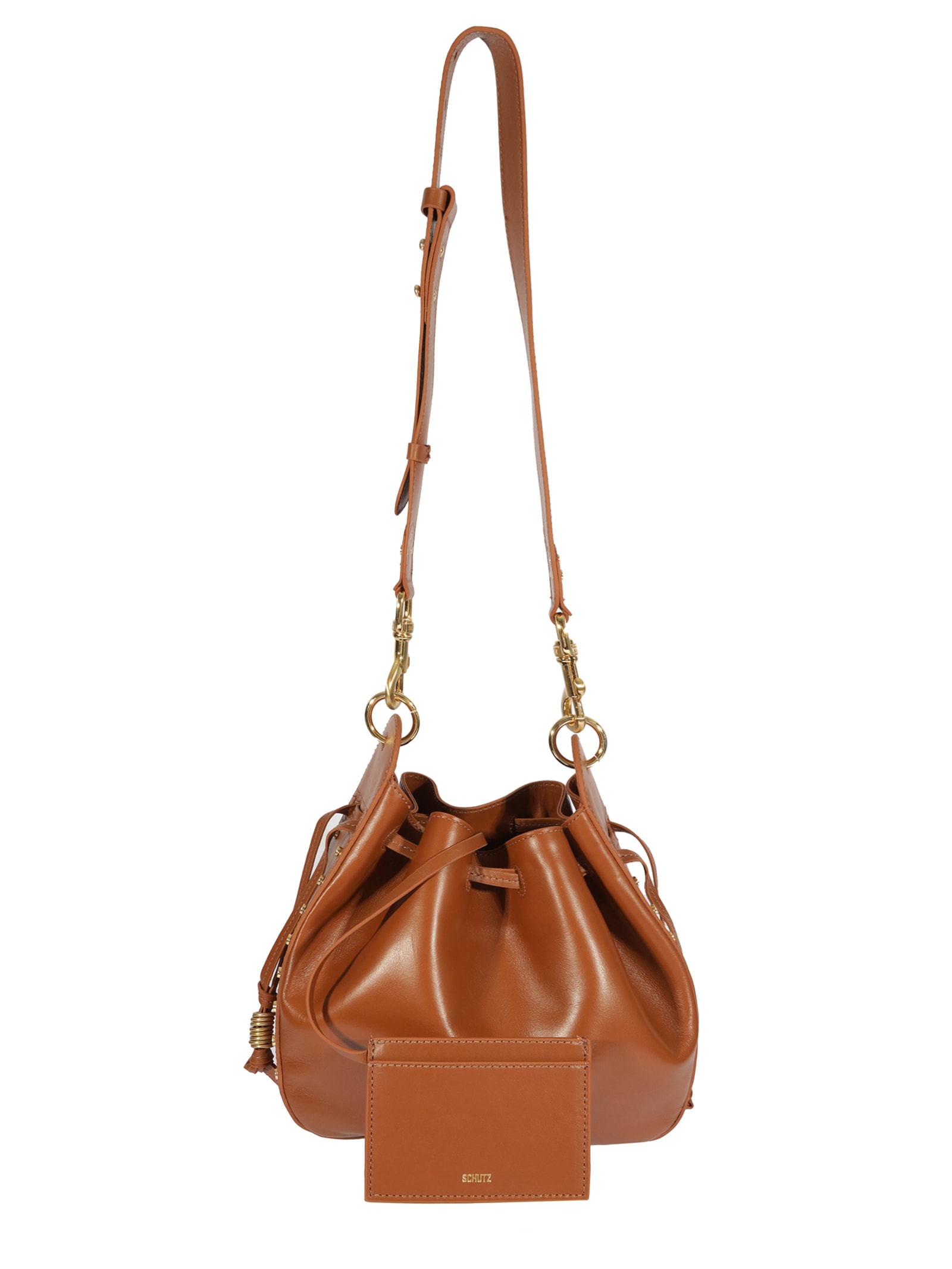 Bolsa Feminina Tiracolo Bucket Hazel Couro Marrom Schutz