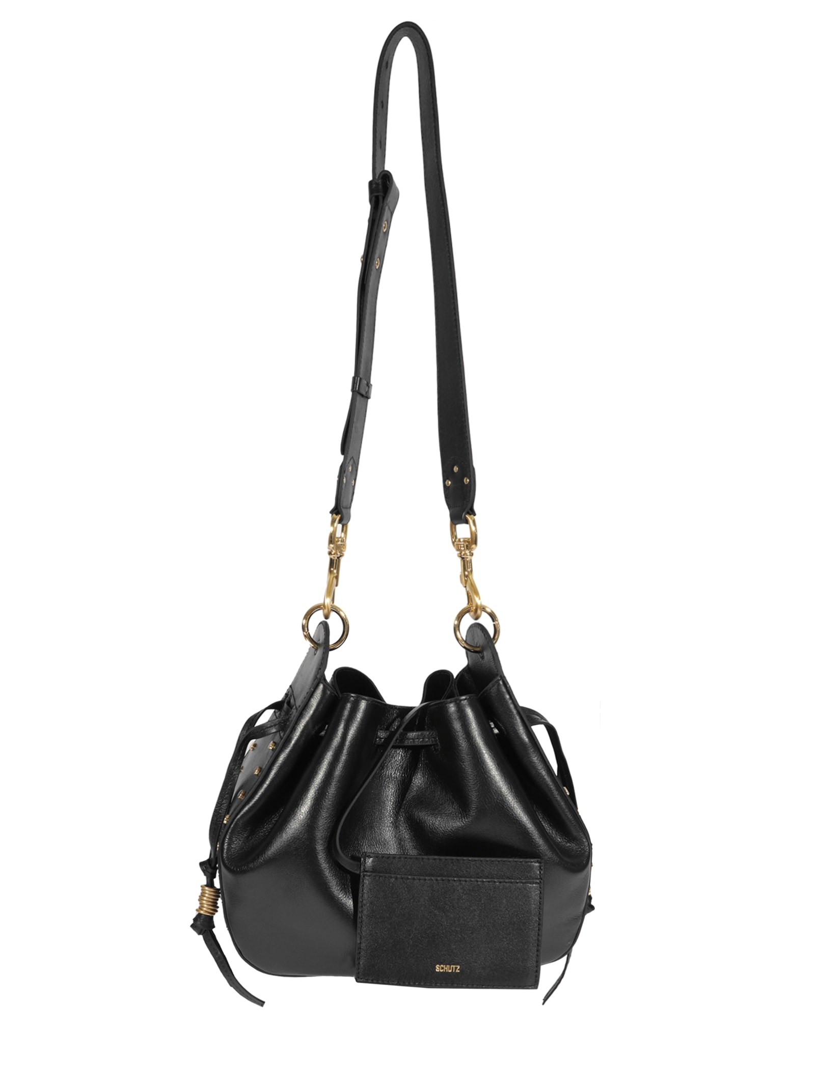 Bolsa Feminina Tiracolo Bucket Hazel Couro  Preta Schutz