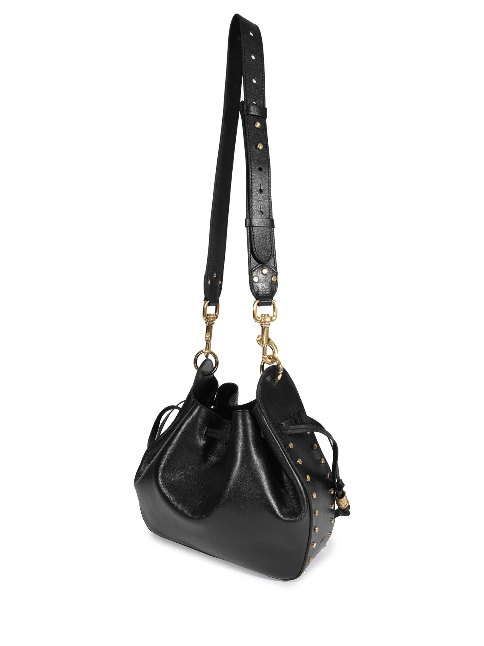 Bolsa Feminina Tiracolo Bucket Hazel Couro  Preta Schutz